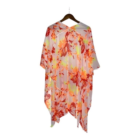 My Story Coverup Half Sleeve Women Multicolored Lightweight Kimono Large Beachy - Picture 2 of 4